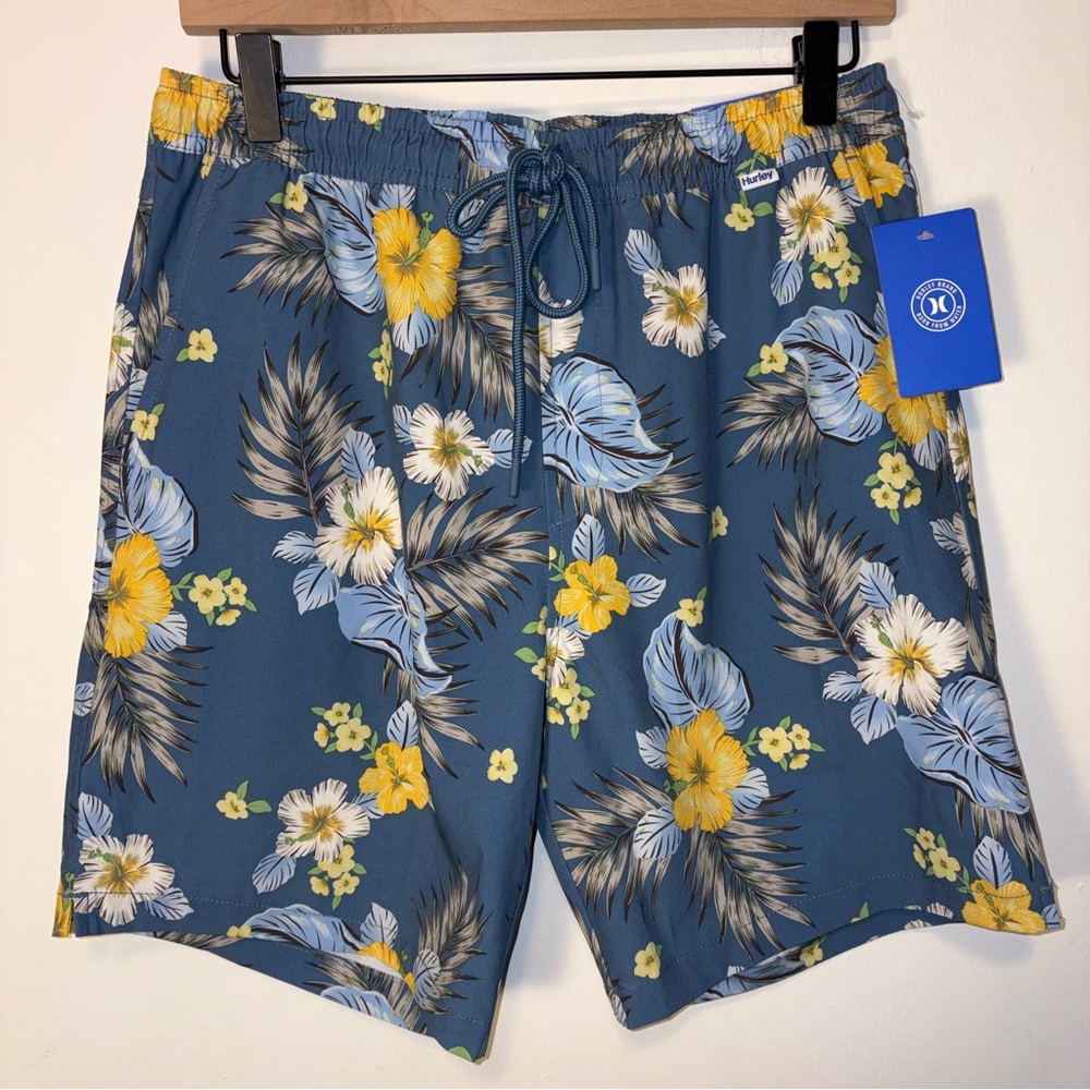 Men's Hurley Hybrid Walkshort Hibiscus Camp ‎ Pull On Size S Floral